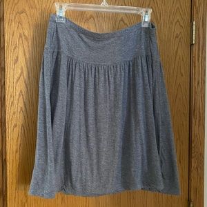 Grey wool blend skirt with pockets